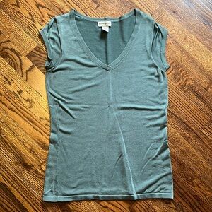 EUC Banana Republic Satiny Sleeveless Green Top Medium